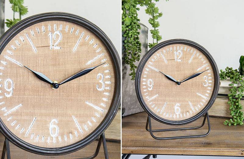 Skorter | Rustic Wood and Metal Wall Clock