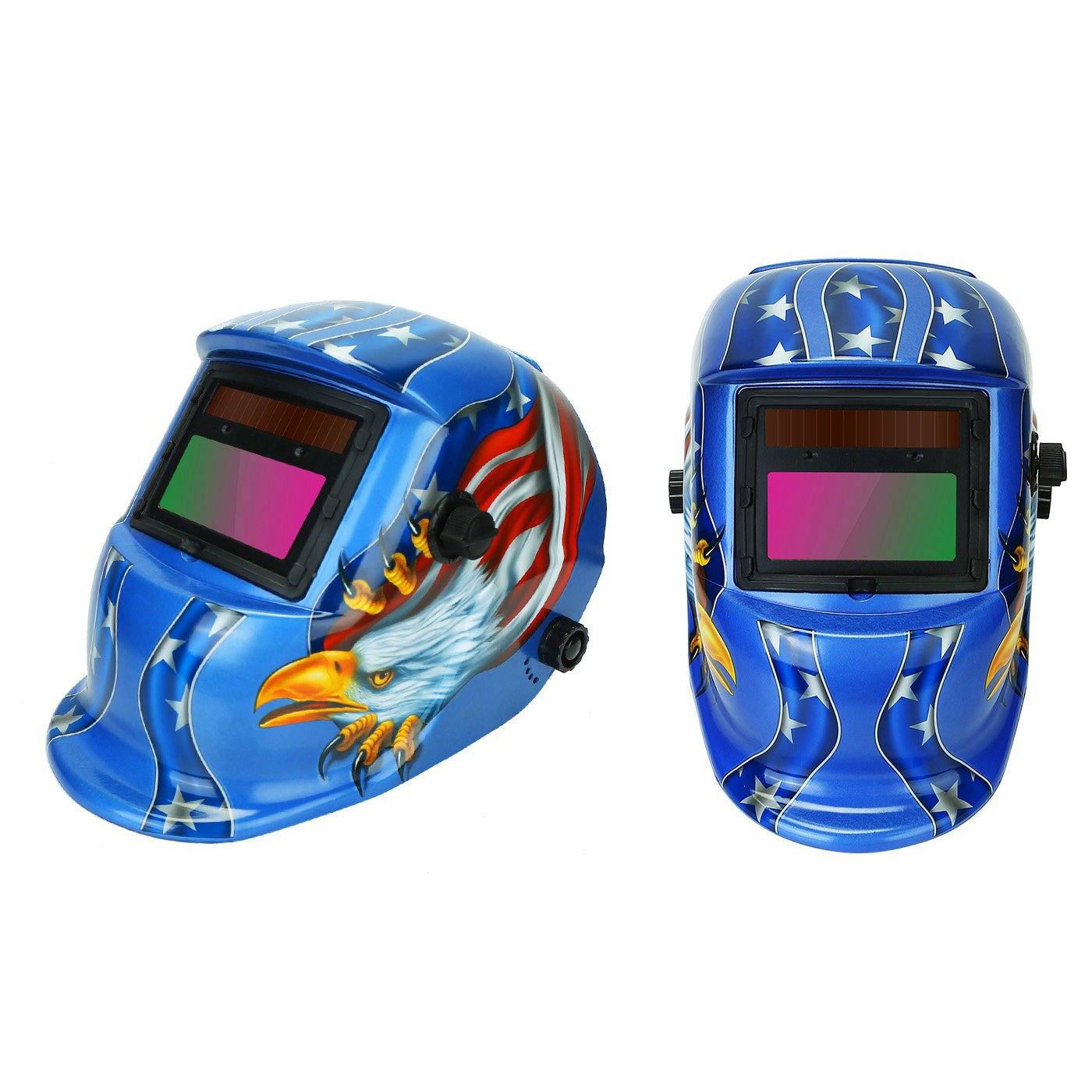 Skorter | Welding Helmet Solar Powered Automatic Darkening Hood with Adjustable Wide Screen