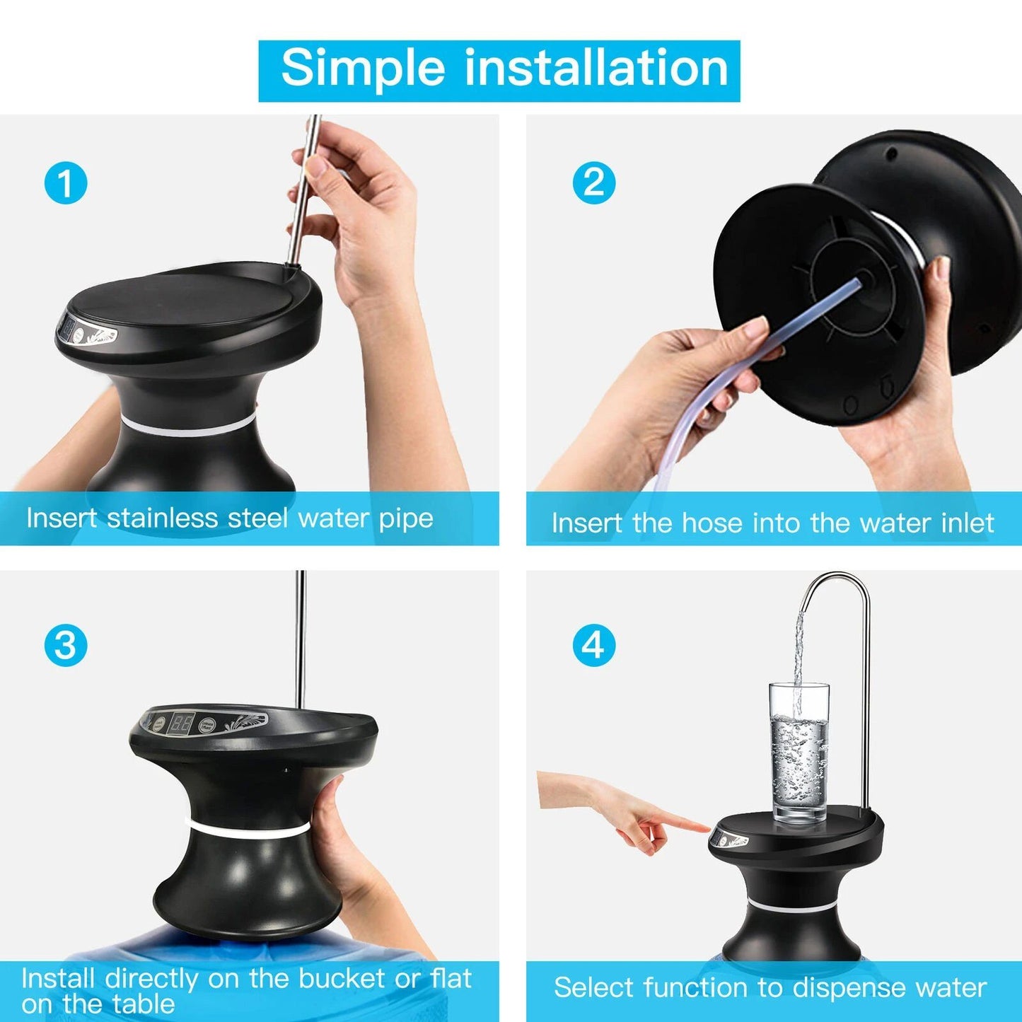 Skorter | Wireless Electric Drinking Water Bottle Pump Dispenser