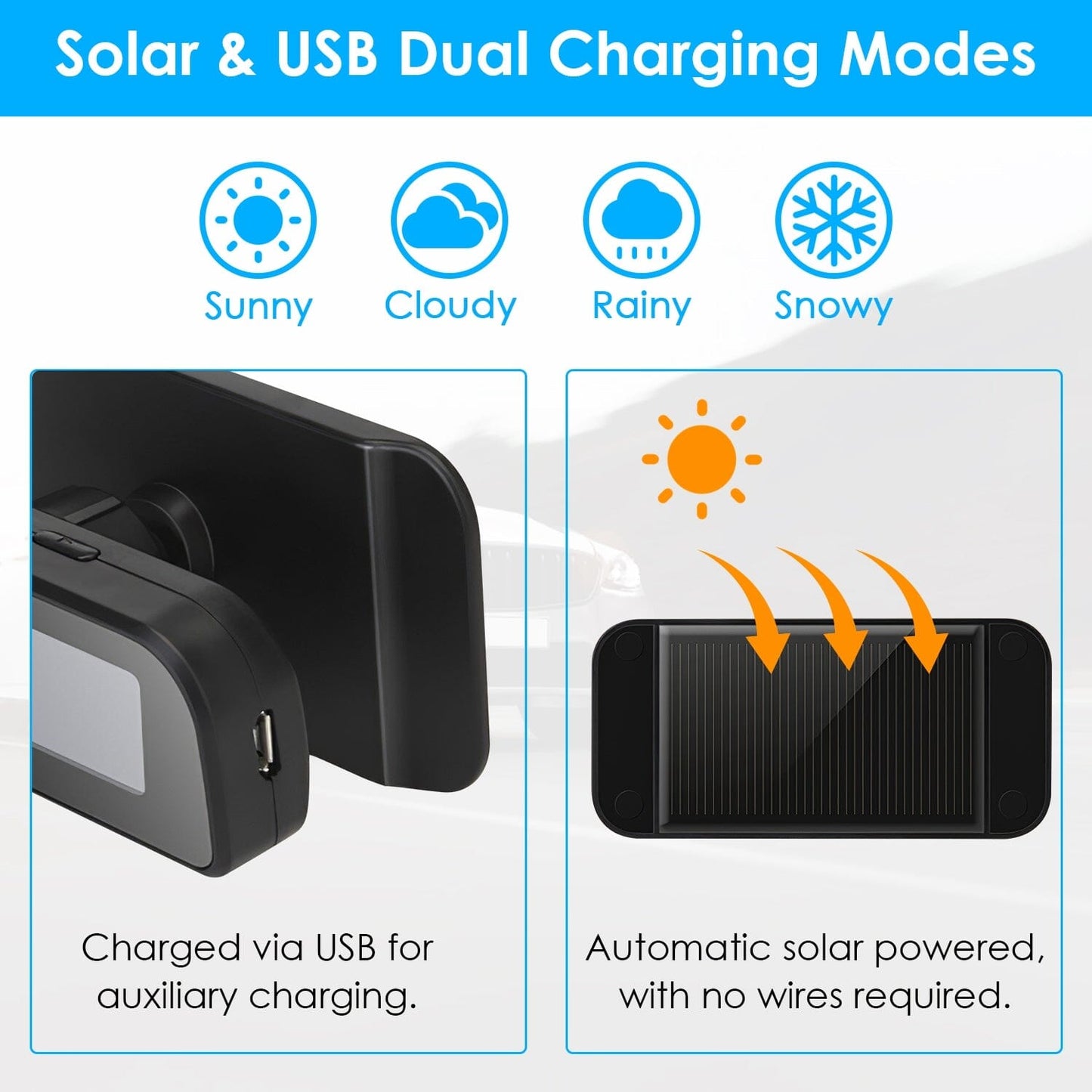 Skorter | Wireless solar-powered tire pressure monitoring system Tire pressure with sensors Temperature alarm