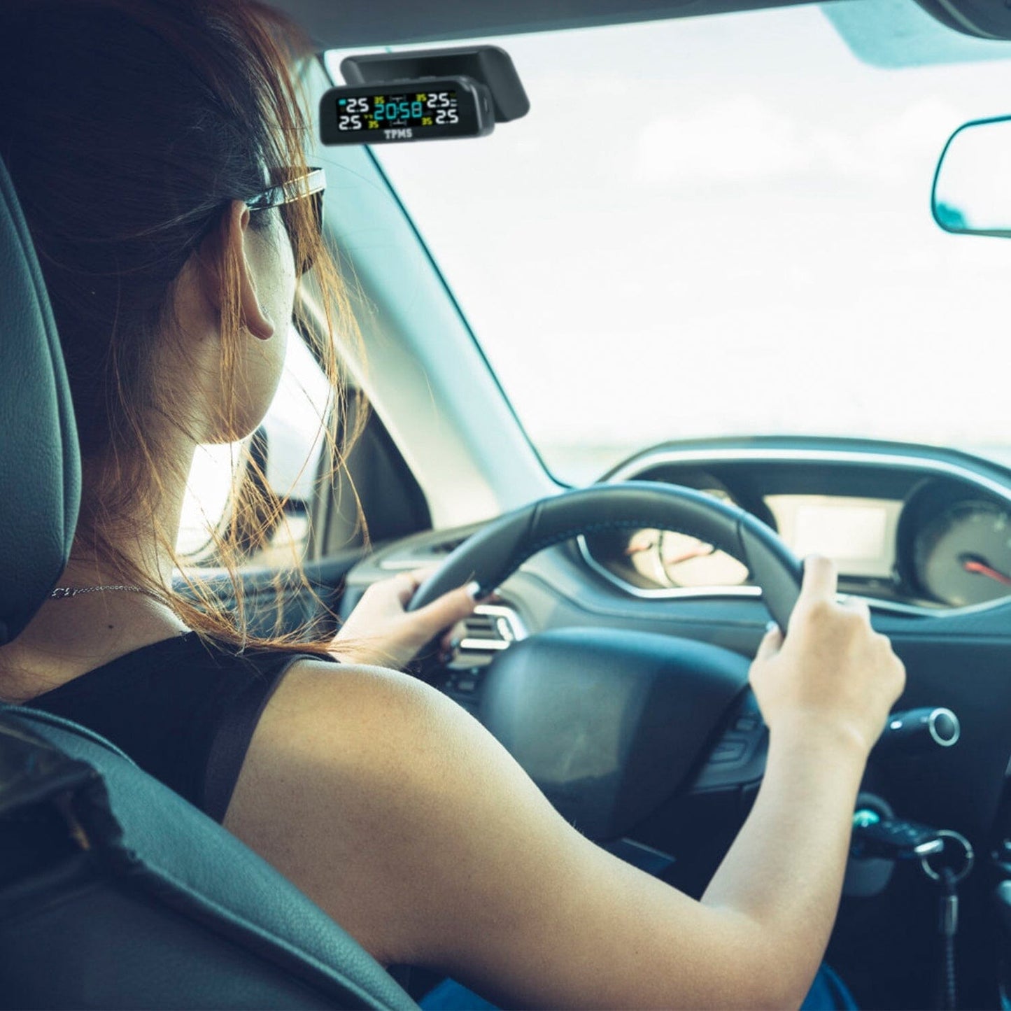 Skorter | Wireless solar-powered tire pressure monitoring system Tire pressure with sensors Temperature alarm