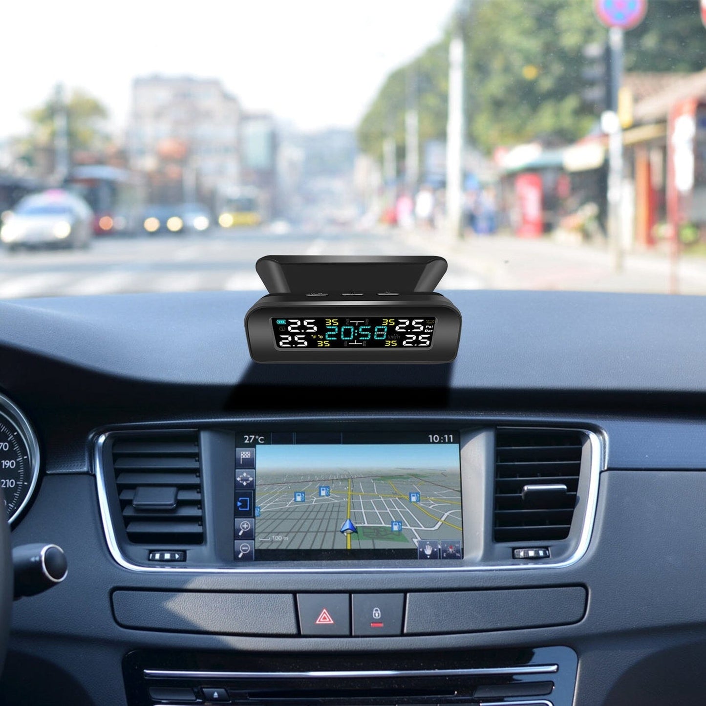 Skorter | Wireless solar-powered tire pressure monitoring system Tire pressure with sensors Temperature alarm