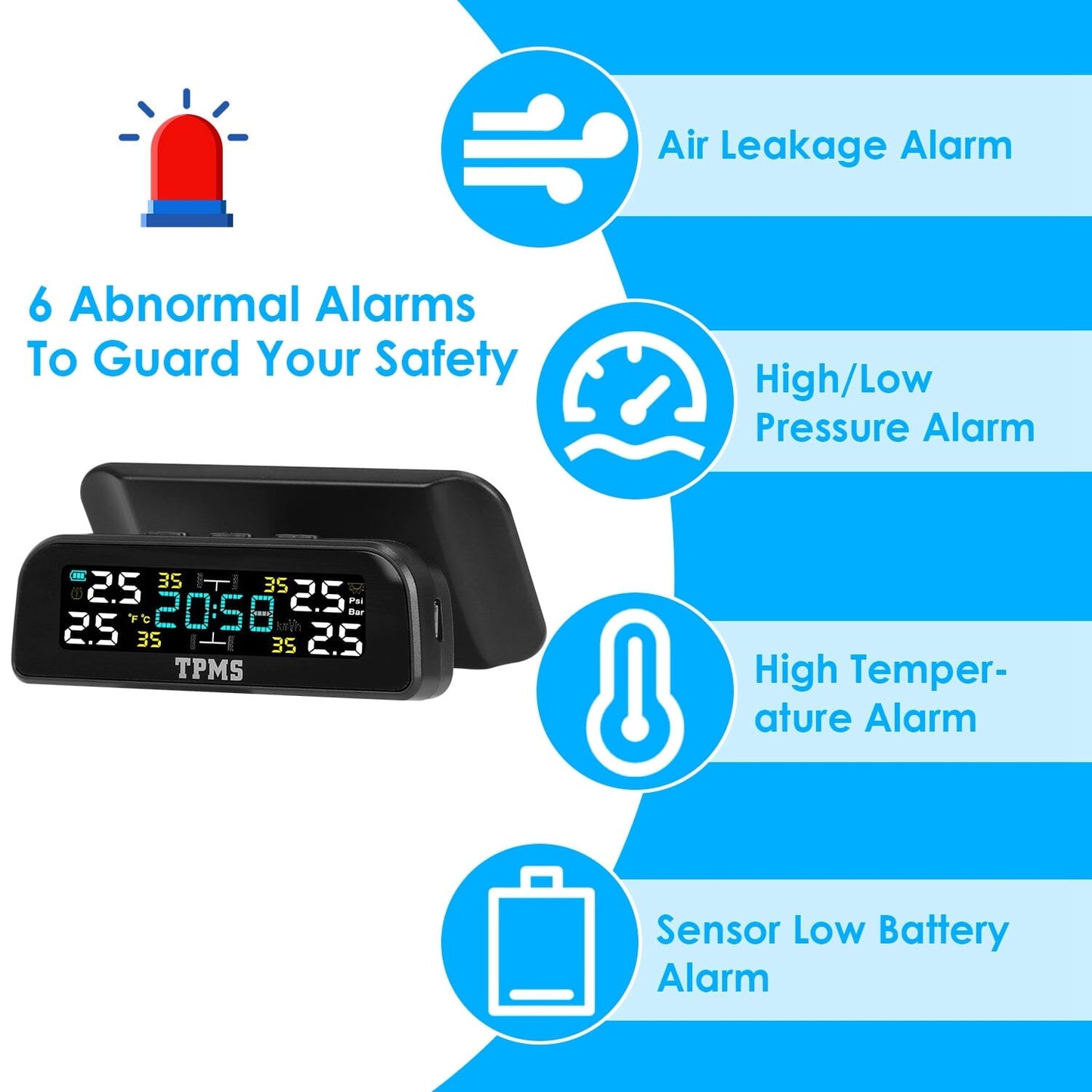 Skorter | Wireless solar-powered tire pressure monitoring system Tire pressure with sensors Temperature alarm