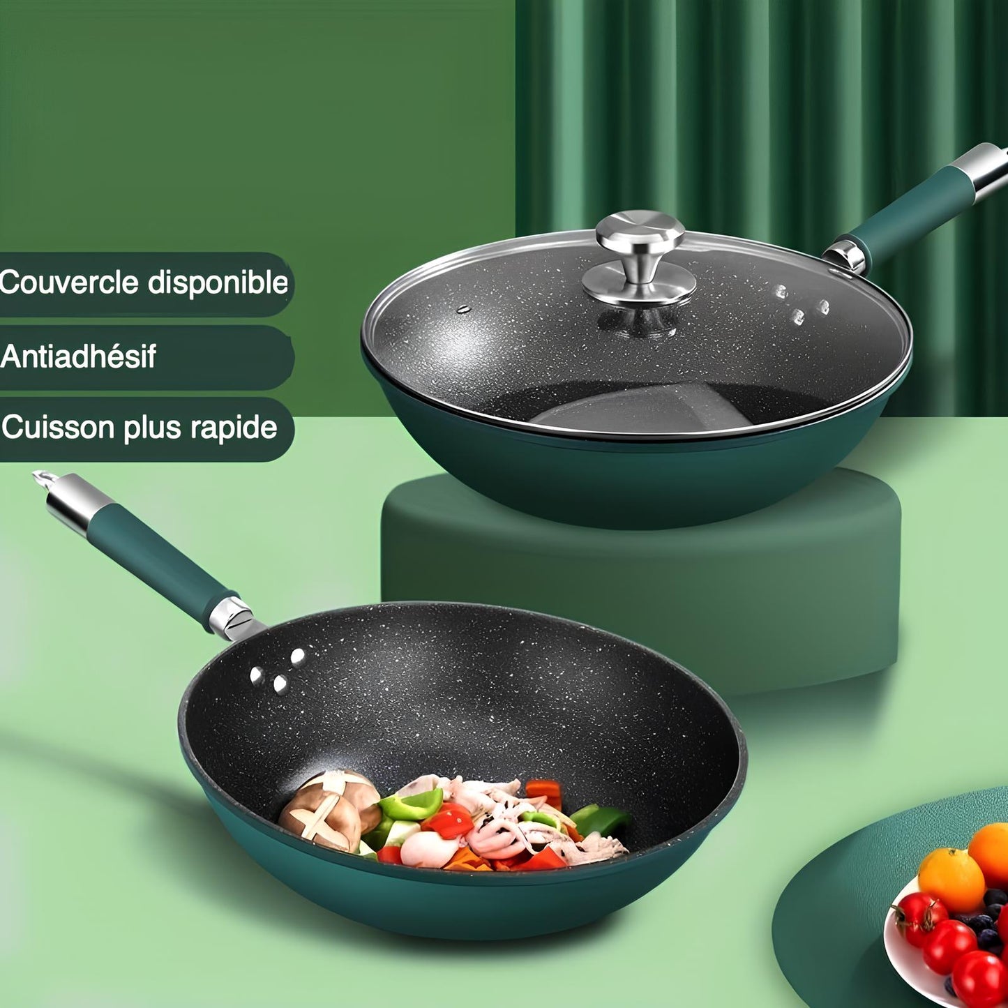 Skorter in green cast iron