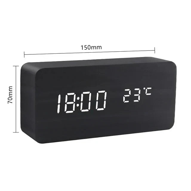 Skorter | Wooden LED Clock with Voice Control - EcoClock