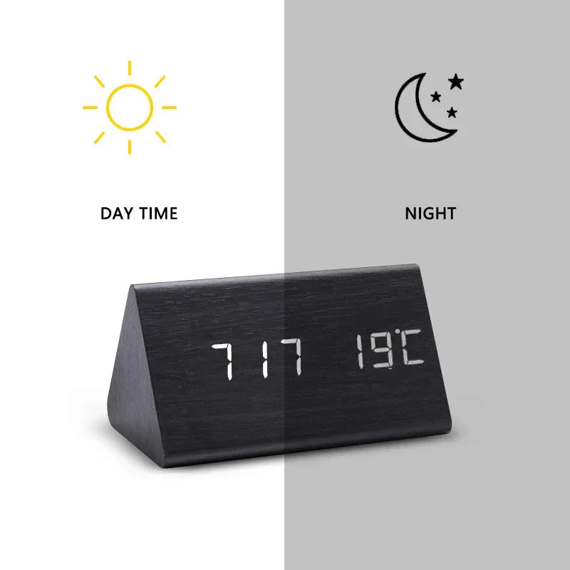 Skorter | Wooden LED Clock with Voice Control - EcoClock