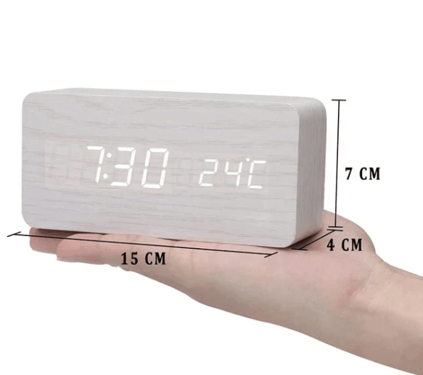 Skorter | AMBIWOOD – Voice-Controlled LED Clock with Minimalist Wooden Design