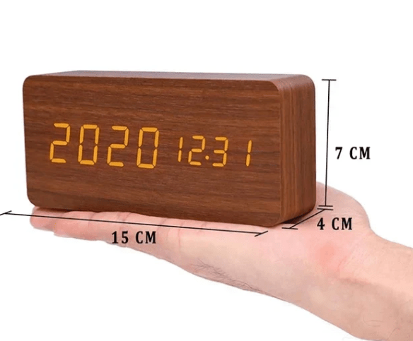 Skorter | AMBIWOOD – Voice-Controlled LED Clock with Minimalist Wooden Design