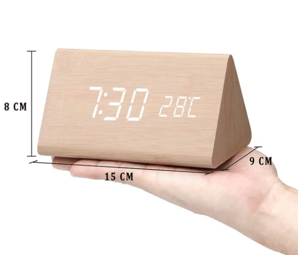 Skorter | AMBIWOOD – Voice-Controlled LED Clock with Minimalist Wooden Design
