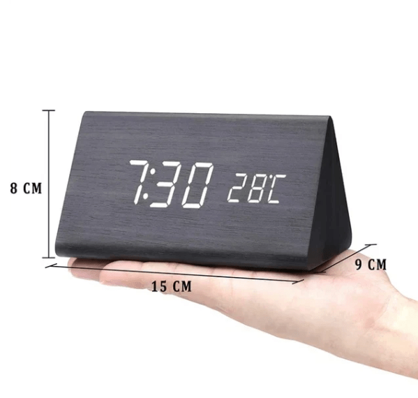 Skorter | AMBIWOOD – Voice-Controlled LED Clock with Minimalist Wooden Design