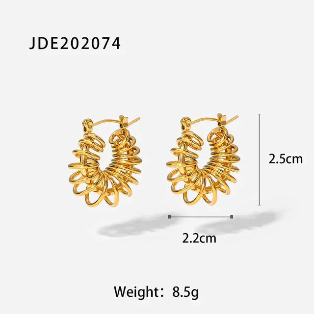 Skorter | 18K gold-plated hoops