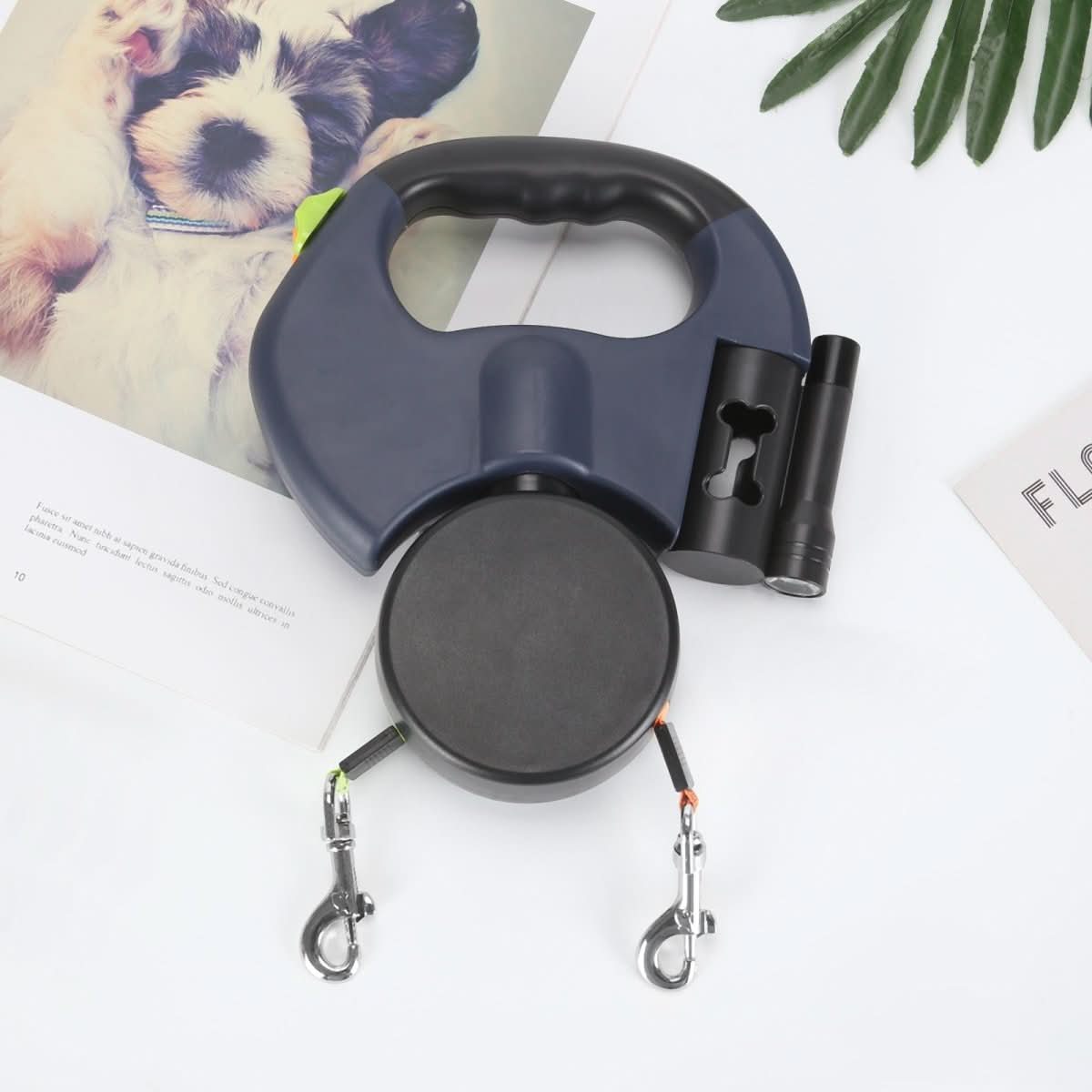 Skorter | PROPET DUO – Retractable leash for two dogs with LED light for safe walks