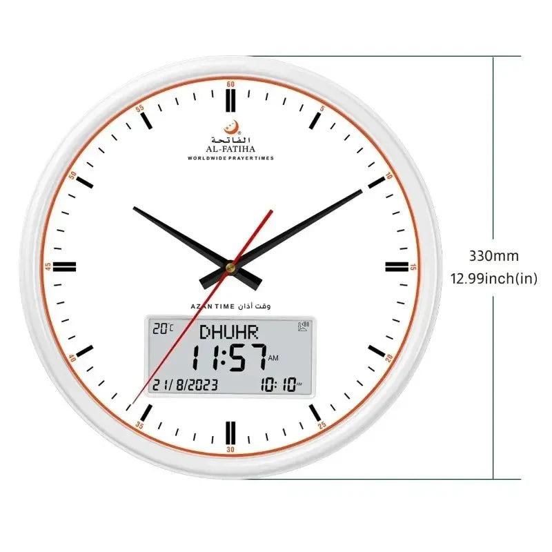 Skorter | Zamora Time Prayer Clock – Automatic Global Prayer Times with Azan Alarm and Elegant Design