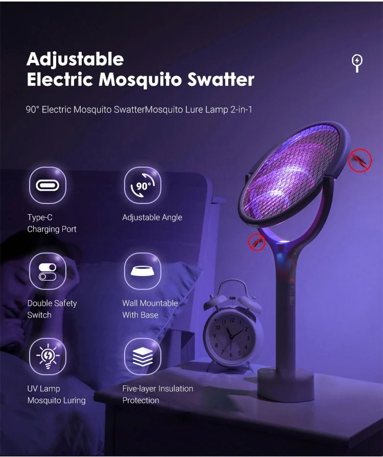 Skorter | ZapGuard Mosquito Zapper – 5-in-1 Insect Protection with LED Lamp and USB Fast Charging