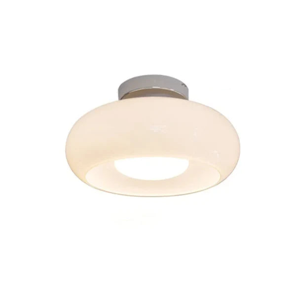 Amber Round Glass Ceiling Light