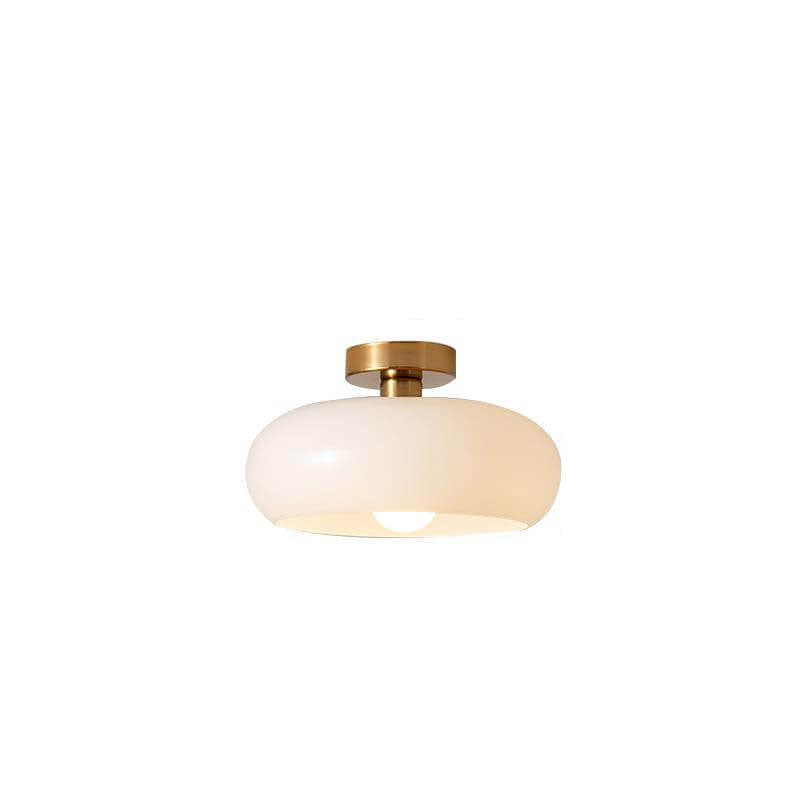 Amber Round Glass Ceiling Light