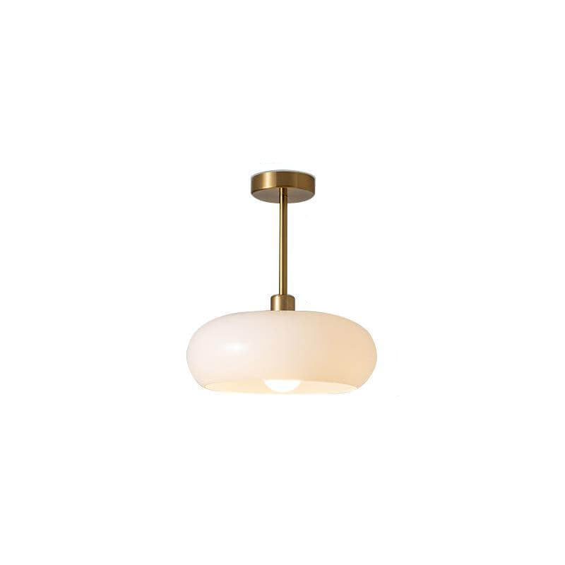 Amber Round Glass Ceiling Light