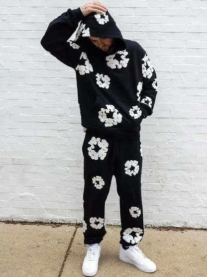 Skorter | Tracksuit - Flowered Hoodie