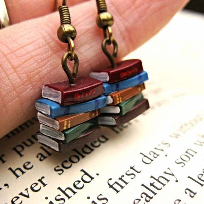 Skorter | Book stack earrings