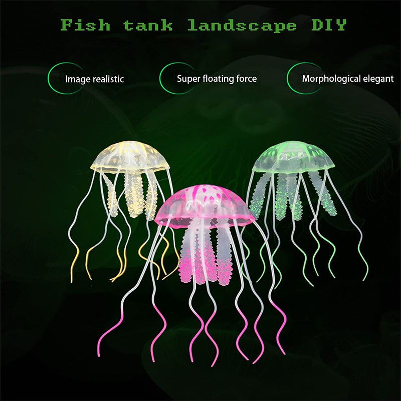 Skorter | Fish tank landscape simulation transparent fluorescent jellyfish