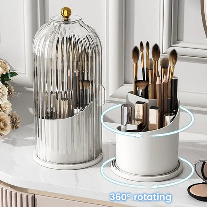 skorter | 360 Rotating Make-Up Brush Organizer Box