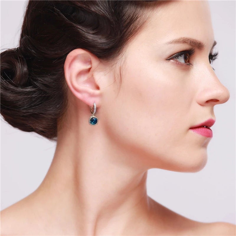 Skorter | Blue Crystal Earrings, 1 Pair