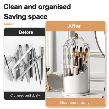 skorter | 360 Rotating Make-Up Brush Organizer Box