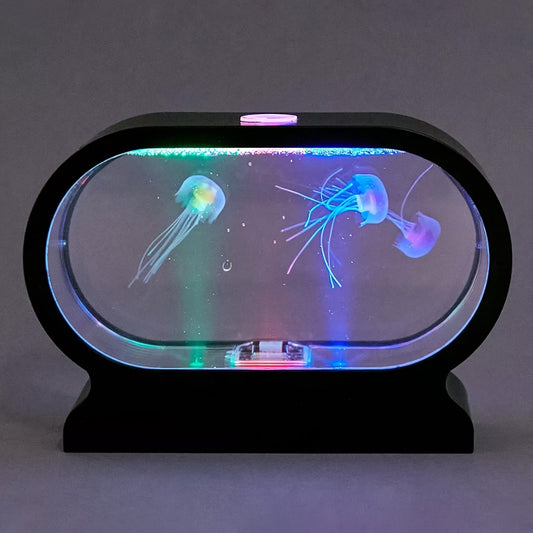 Skorter | LumiJelly - LED Jellyfish Table Lamp, 3-Color Simulated Aquarium Night Light, Battery-Powered, Decorative Light
