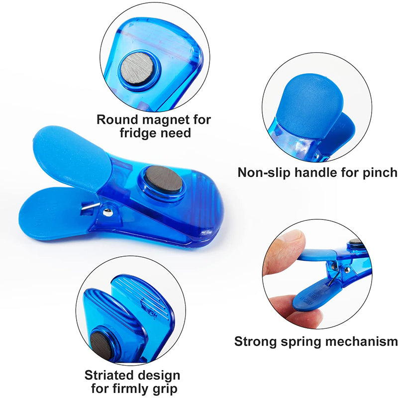 skorter | Colorful Magnetic Food Sealing Clips (6 Pieces)
