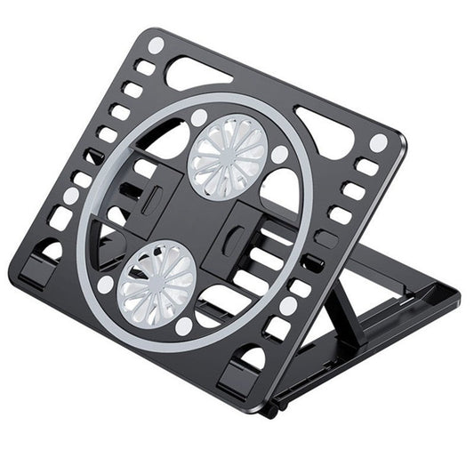 Skorter | Adjustable Laptop Stand with Cooling Fan, Rotatable Phone Clip, for Laptop, Tablet, Phone & Book
