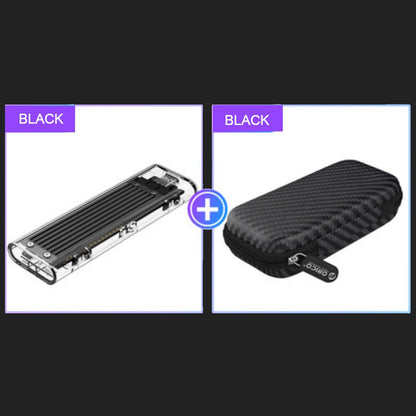 Skorter | Transparent Portable SSD Enclosure, with Storage Bag, Simple Installation, Fast File Transfer, Auto-Sleep, for Study & Work