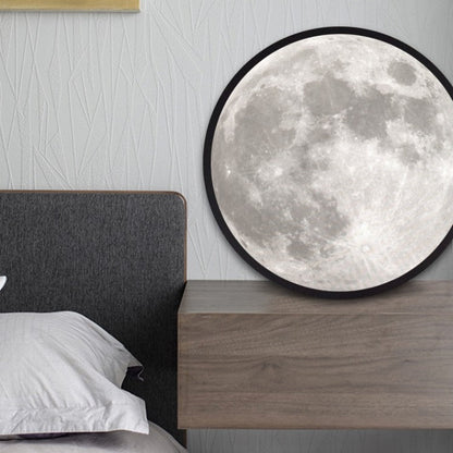 Skorter | 2-in-1 Mirror and Light, with Moon Painting, LED Ambient Light & USB Power, for Home, Office and Bedroom