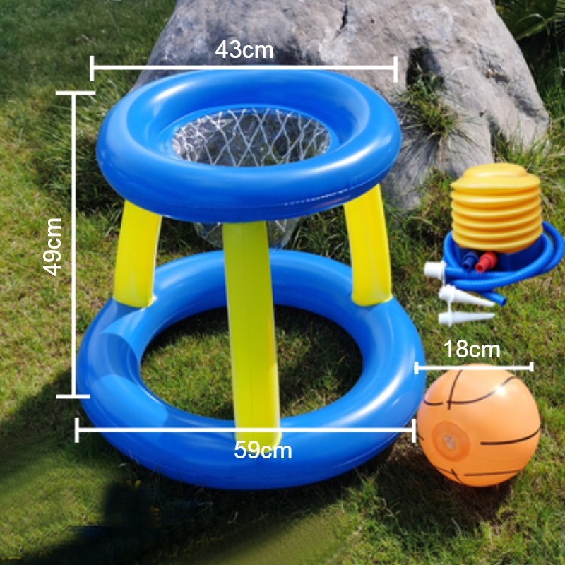 Skorter | Inflatable Pool Float Set, Including Balls, Gate or Net and Pump, for Summer Party & Fun Water Games, for Kids and Adults