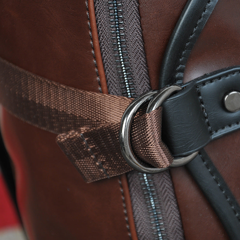 Skorter | Brown Business Leather Backpack, with Easy-to-carry Top Handle for Travel, Work and Outdoors