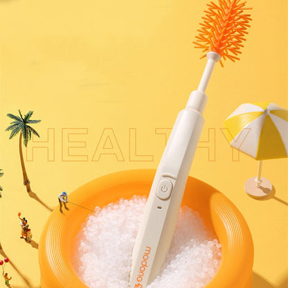 Skorter | 2-in-1 Rechargeable Baby Bottle Brush, with Two Replaceable Heads, Ergonomic Design & Powerful Motor, for Bottle, Cup & More