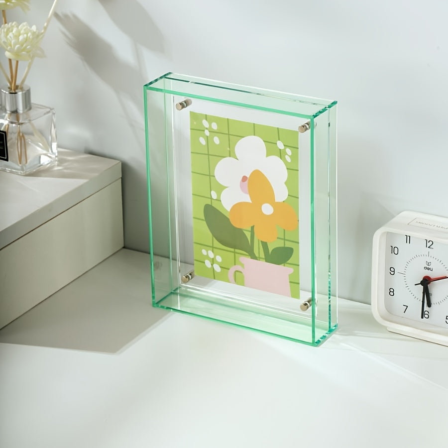 Skorter | Elegant Acrylic Picture Frame - Rectangular, Wall Mounting or Table Decoration for Wedding Pictures, Posters & Puzzles - No Power Needed, Home Decor