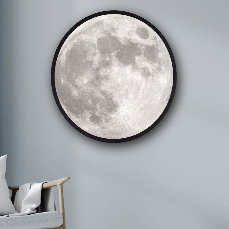 Skorter | 2-in-1 Mirror and Light, with Moon Painting, LED Ambient Light & USB Power, for Home, Office and Bedroom