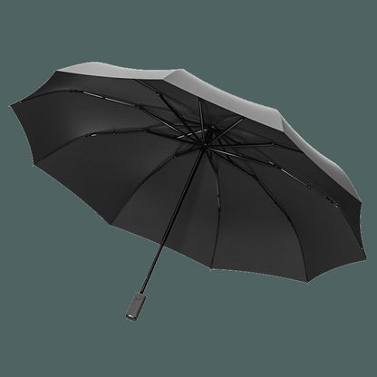Skorter | Automatic Umbrella, with Built-in LED Lighting, 100-Day Long Standby & 10 Ribs, for Heavy Rain, Night, Outdoor & More