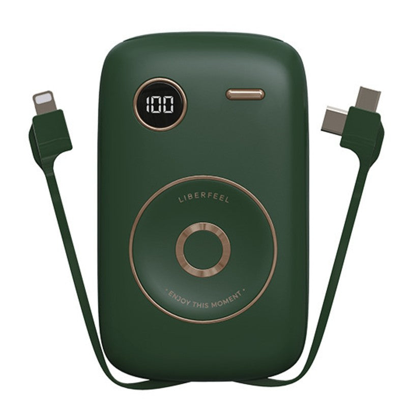 Skorter | 10000mAh Power Bank, with Built-in Cable, LED Battery Display & 6 Outputs, Support Fast Charging