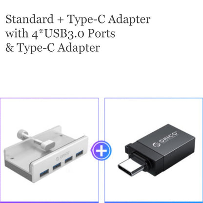 Skorter | Creative Back Clip Snap-on USB3.0 Hub, with 4 USB Ports & Easy- to-fix Design, for Ultimate Convenience in Home & Office