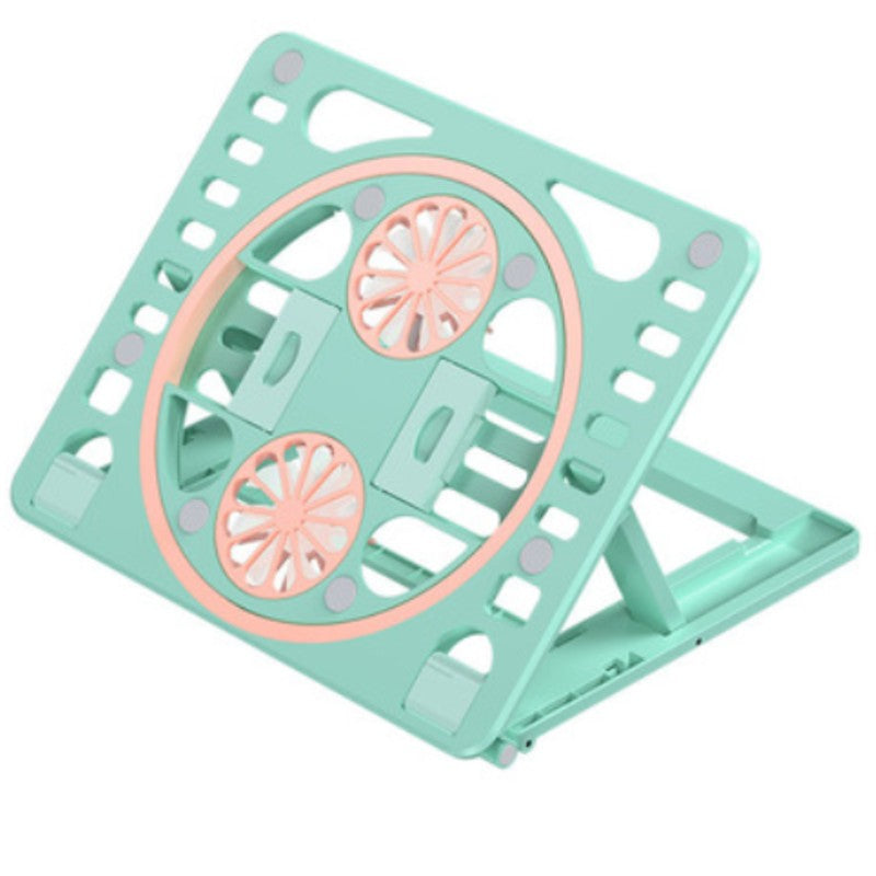Skorter | Adjustable Laptop Stand with Cooling Fan, Rotatable Phone Clip, for Laptop, Tablet, Phone & Book