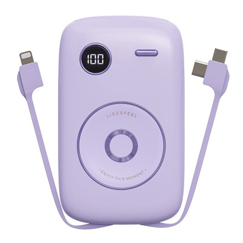 Skorter | 10000mAh Power Bank, with Built-in Cable, LED Battery Display & 6 Outputs, Support Fast Charging