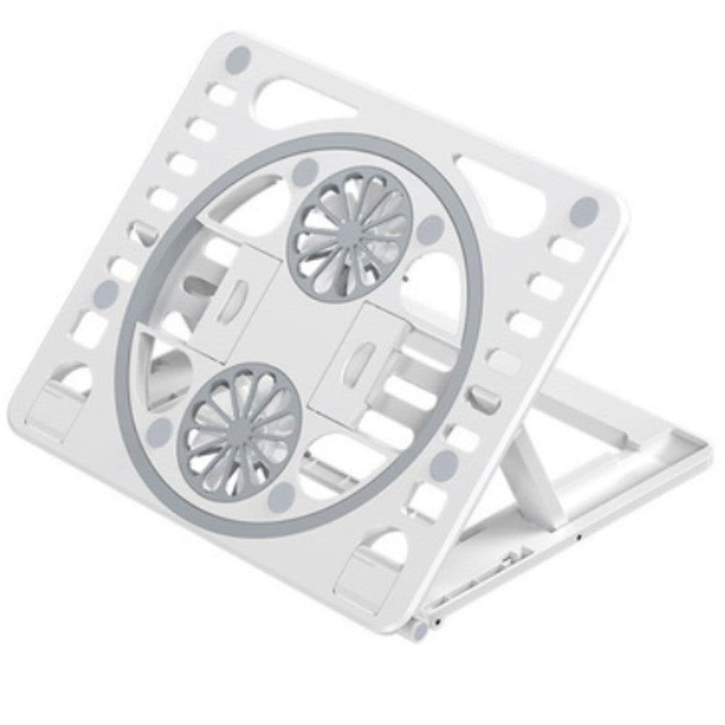 Skorter | Adjustable Laptop Stand with Cooling Fan, Rotatable Phone Clip, for Laptop, Tablet, Phone & Book