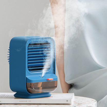 Skorter | 2-in-1 Rechargeable Compact Desk Fan & Humidifier, with 3 Speed Settings, for Home & Office