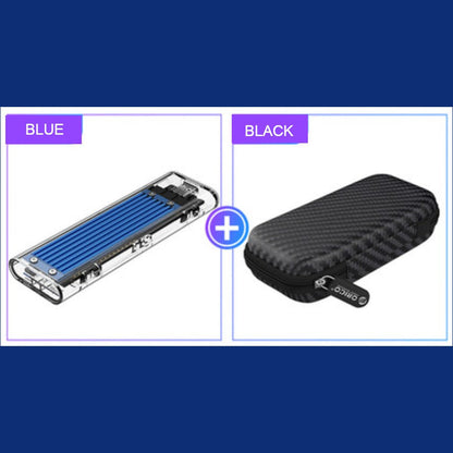 Skorter | Transparent Portable SSD Enclosure, with Storage Bag, Simple Installation, Fast File Transfer, Auto-Sleep, for Study & Work