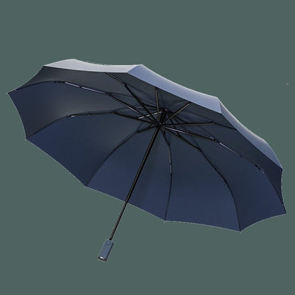 Skorter | Automatic Umbrella, with Built-in LED Lighting, 100-Day Long Standby & 10 Ribs, for Heavy Rain, Night, Outdoor & More