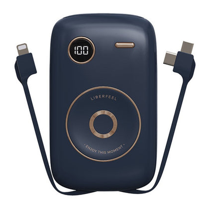 Skorter | 10000mAh Power Bank, with Built-in Cable, LED Battery Display & 6 Outputs, Support Fast Charging