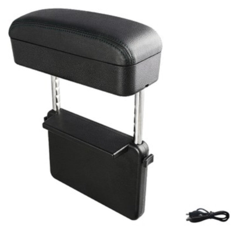 Skorter | 3-in-1 Universal Adjustable Car Armrest Storage Box, with Arm Support, Wireless Charging & Item Storage, for Long Distance Drive (1PC)