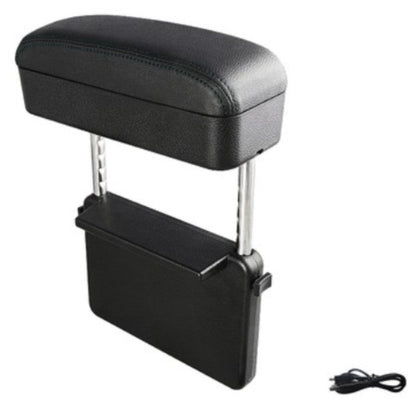 Skorter | 3-in-1 Universal Adjustable Car Armrest Storage Box, with Arm Support, Wireless Charging & Item Storage, for Long Distance Drive (1PC)