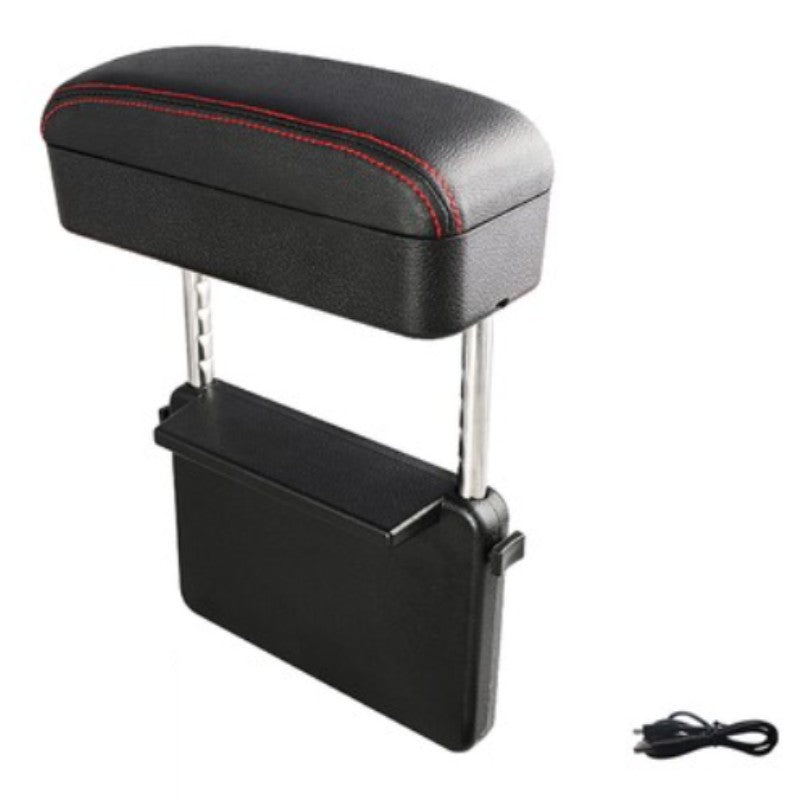 Skorter | 3-in-1 Universal Adjustable Car Armrest Storage Box, with Arm Support, Wireless Charging & Item Storage, for Long Distance Drive (1PC)